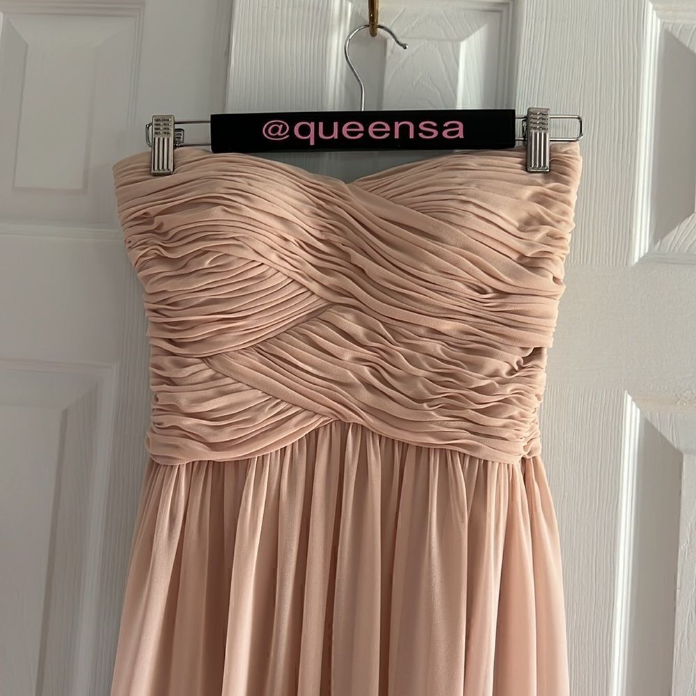 Sweetheart Criss-Cross Sleeveless Empire Chiffon Bridesmaid Dress With Straps - Picture 5 of 10